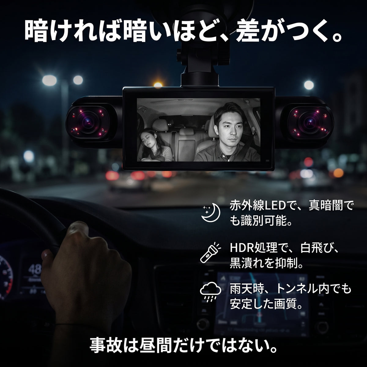 全録ドラレコ W（ゼンロクドラレコ ダブル）— 前も後ろもFull HDで記録、夜間に強いダブルカメラ【2026年最新モデル】