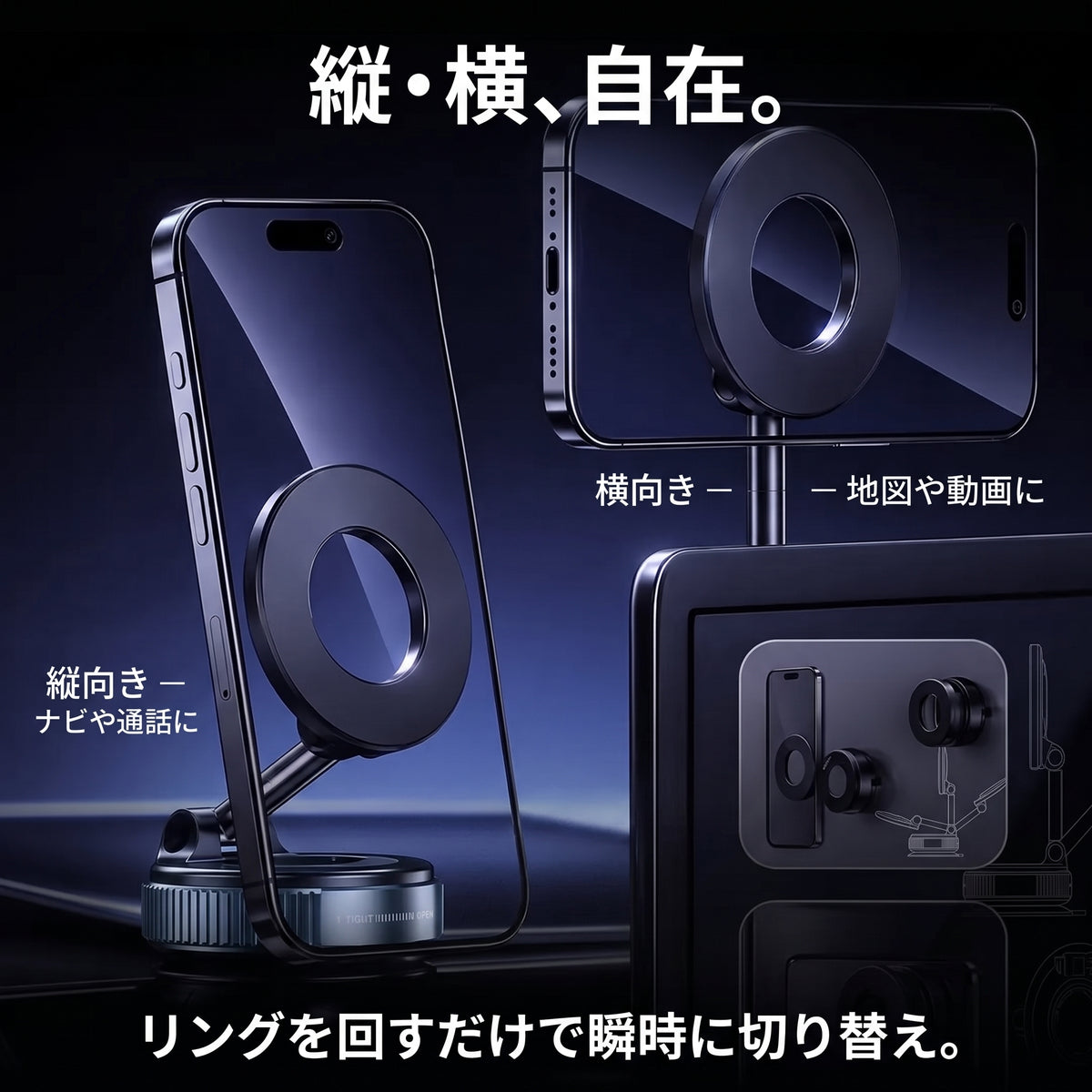 ピタッとマグ Neo（ピタットマグ ネオ）— 置いた瞬間ピタッと固定、超薄型マグネットスマホホルダー【2026年最新モデル】